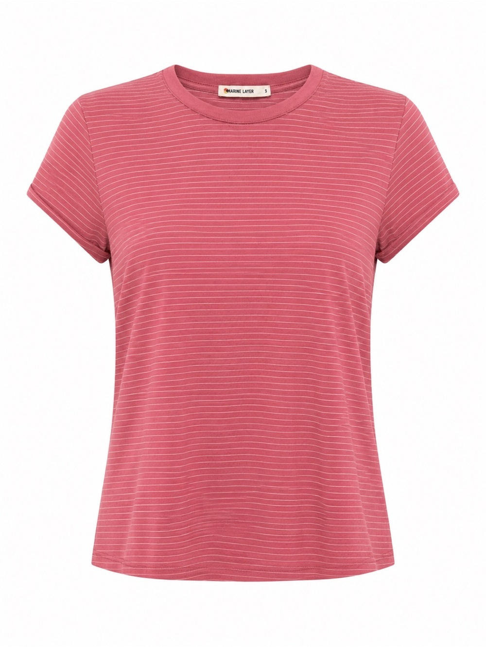 Marine Layer pink striped Casual tee, small